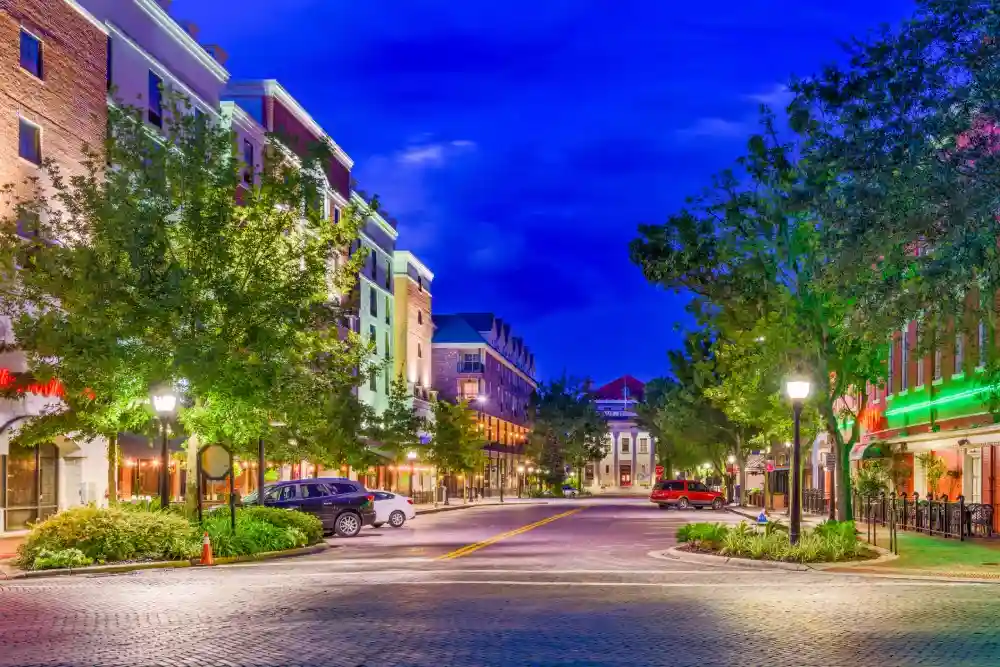 Gainesville,,Florida,,Usa,Downtown,At,Twilight.